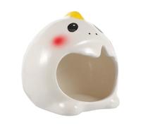 MUCKLILY Nido de Cerámica para Hámster Diseño de Monstruo de Dibujos Animados, Fácil de Lavar y Multiusos, Adecuado para Decoración del Hogar y Descanso