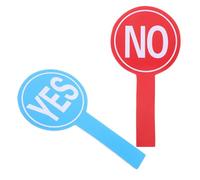 MUCKLILY Paletas de Votación Reutilizables para Aula 2 Piezas 15x30 Cm Tablero de Espuma Texto Sí y No, Herramientas de Votación y Comunicación para Profesores y Participación Estudiantil