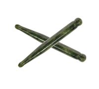 MUCKLILY Palos de Masaje de Jade para Acupresión y Relajación Muscular Set de 2 Herramienta Facial Natural para Esculpir Rostro en Uso Doméstico