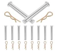 MUCKLILY Pasador de Acoplamiento para Andamios con Clip Pasador de Bloqueo de Acero 10 MM Diámetro X 70 MM Largo Juego de 10 Piezas Accesorio Resistente para Construcción y Montaje