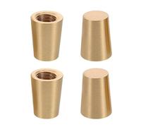 MUCKLILY Patas de Latón Macizo Cónicas 20 Mm para Bandeja de Madera, Almohadillas Protectoras Antideslizantes, Base Decorativa 4 Piezas para Manualidades y Exhibición Doméstica