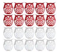 MUCKLILY Pegatinas Reflectantes para Ahuyentar Aves y Pájaros 20 Piezas | PVC Rojo y Blanco, para Jardín y Hogar, Confunde Aves y Prohíbe Picoteo de Pájaros Carpinteros