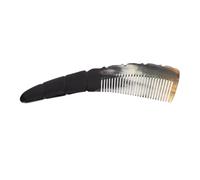 MUCKLILY Peine de Cuerno Peine de Masaje Portátil Cabelludo de Cuerno de Buey para Peinar el Cabello