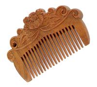 MUCKLILY Peine de Madera para Masajes Mini Antiestático 10 Cm Peine Cabello de Mujeres Portátil para Cuidado