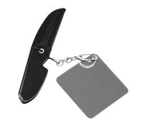 MUCKLILY Peine Plegable de Viaje para Hombre Pequeño y Ligero con Dientes Espejo Cuadrado Integrado Diseño Portátil y Resistente para y Bigote