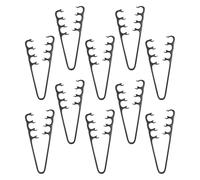 MUCKLILY Peine Voluminizador de 10 Piezas Negro Dientes Anchos de ABS Peine para Levantar Raíces y Volumen de Flequillo Herramienta Antiestática para Peinar Cabello Afro Rizado y Liso