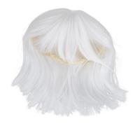 MUCKLILY Peluca Sintética para Mujer Bob Corta con Flequillo Liso Transpirable Longitud Media Adecuado para Cosplay Fiestas y Uso Diario Aspecto Natural y Fácil Mantenimiento
