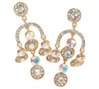 MUCKLILY Pendientes de Araña para Mujer, Pendientes Elegantes para Mujer, Dorados, Aleación y Rhinestone, 1 Par, para Boda y Novias, Cumpleaños y Fiestas