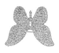 MUCKLILY Pin de Insecto Brillante en Aleación de Zinc y Cristal Plata, Elegante y Versátil para Banquetes y Bodas, Accesorio para Ropa Mujer