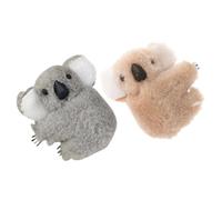 MUCKLILY Pinzas Cabello Lindas De Koala, Paquete De 2 Unidades Pequeñas, Colores Caqui y Gris, Pinzas De Garra Para Mujer y Niña, Accesorios Para Peinados Diarios y Eventos Sociales