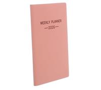 MUCKLILY Planificador Semanal A6 2026 con Cubierta de Pu Sintético Rosa, Bloc de Notas Portátil para Viajes y Oficina, Agenda Delgada de Bolsillo con Papel Grueso para Organización Diaria