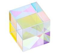 MUCKLILY Prisma de vidrio óptico ventana vistoso prisma óptico prisma de vidrio en forma de cubo Prisma claro de balcón prisma de vidrio decorativo cristal Colorful