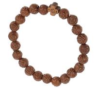 MUCKLILY Pulsera Cruzada para Hombre y Mujer Cuentas de Rosario Estilo Madera, Color Café, Diseño de Cruz Religiosa, Joyería Cristiana Ligera y Resistente, Accesorio Espiritual para Uso