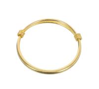 MUCKLILY Pulsera de Cobre Dorada Ajustable Push-pull para Niñas Brazalete Abierto Cómodo Obsequio Cumpleaños y Ocasiones Obsequios