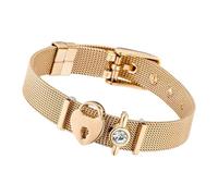 MUCKLILY Pulsera de Gemas de Acero Inoxidable para Pareja Obsequio de San Valentín Dorada Brazalete Decorativo de Cadena de Muñeca para Obsequio de Cumpleaños de Pulsera Mujer