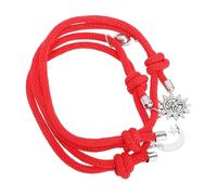 MUCKLILY Pulsera Tejida de Luna y Estrella Roja para Parejas y Amigos Pulsera de Estrella de Cumpleaños Brazalete Ajustable para Adolescentes Obsequio San Valentín y Uso Diario