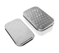 MUCKLILY Rallador Multifuncional con Doble Cara de Acero Inoxidable para Cocina y Contenedor Desmontable Adecuado para Rallar Queso, Jengibre y Cítricos para Rallar