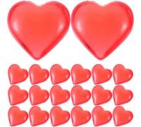 MUCKLILY Relleno para Jarrones de 500 G en Forma de Corazón Acrílico Rojo Translúcido, Decoraciones de Escritorio para San Valentín, Confeti de Mesa para Bodas y Fiestas