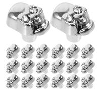 MUCKLILY Remaches de Calavera Punk Fuertes y Portátiles de Aleación Plata 20 Piezas para Ropa y Bolsos Ideales para Proyectos DIY y Moda Distintiva