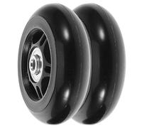 MUCKLILY Ruedas Giratorias para Maleta Silenciosas 76mm X 24mm, Repuesto de Ruedas de Equipaje de Caucho, Accesorio para Reparación y Scooter Infantil, Paquete de 2 Piezas