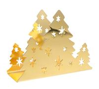 MUCKLILY Servilletero Navideño de Acero Inoxidable Dorado Dispensador Vertical de Servilletas de Papel Diseño de Árbol Organizador Decorativo para Mesa en Restaurantes y Hoteles