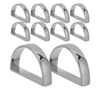MUCKLILY Servilleteros de Metal Semicirculares D Diseño Europeo, 10 Piezas para Banquetes y Bodas, Accesorios Mesa Resistentes y Elegantes para Decoración y Eventos