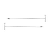 MUCKLILY Set de 2 Ganchos de Tracción para Tapa de Alcantarilla, Gancho Resistente en Forma de T, Acero Inoxidable, para Uso en Obras Públicas y Mantenimiento de Drenajes