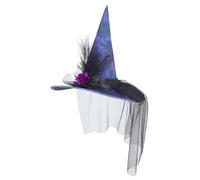 MUCKLILY sombrero de bruja de halloween mascarada Accesorio para fiestas suministro de halloween disfraces de Halloween Accesorios de cosplay de sombreros de brujas disfraz de bruja paño