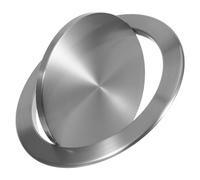 MUCKLILY Tapa Abatible para Cubo de Basura Empotrada sobre Encimera Acero Inoxidable 430 Diámetro Interior 248 MM Apertura Integrada para Cocina Baño y Oficina Cubierta Redonda para