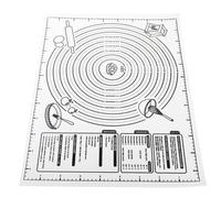 MUCKLILY Tapete de Silicona Antideslizante para Amasar 40X295 CM Blanco con Escala Impresa Esterilla para Repostería y Elaboración de Masas Adecuado para Pasteles Pizzas y Panes