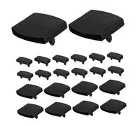 MUCKLILY Tapones de Plástico para Listones de Cama Negros Juego 36 Piezas 12 Dobles 24 Simples Accesorios de Hardware Invisibles Soporte Estable para Reparación de Marcos de Cama de Madera