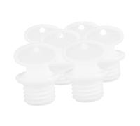 MUCKLILY Tapones de Sellado para Bolsas de Agua Caliente 6 Unidades, Plástico Duradero, Tapas de Repuesto Blancas para Bolsas Térmicas, Acceso Rápido para Terapia de Calor en Salud y Hogar