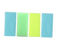 MUCKLILY Toallas Exfoliantes de Nailon para Cuerpo 4 Unidades Tamaño Largo para Ducha Uso Corporal Hotel Camping Anilla para Colgar Piel Suave y Limpieza Eficaz Color Aleatorio