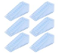 MUCKLILY Tope de Puerta Antideslizante de PVC Transparente Cuña Elevada para Puertas del Hogar Seguro para Evitar Golpes y Cierre Inesperado 6 Unidades para Suelos de Madera Baldosas