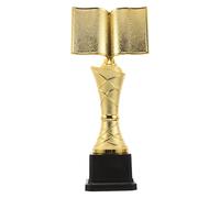 MUCKLILY Trofeo de Lectura Reutilizable y Fácil de Limpiar Premio de Plástico Dorado para Estudiantes Adecuado para Escuelas y Bibliotecas