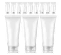 MUCKLILY Tubos Exprimibles Vacíos para Cosméticos 20 Ml, Botellas de Loción a Granel Tapa Abatible, 30 Unidades, Envases de Aseo Esenciales para Viaje y Uso Diario