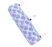 MUCKLILY Túnel Colgante para Hámster y Hurón en Peluche Cálido, Cama Tipo Hamaca para Conejillos de Indias, Accesorio para Jaulas de Animales Pequeños, Color Morado Diseño Acolchado
