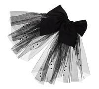 MUCKLILY Velos Novia Cortos con Lazo de Multi- Accesorio para Boda y Despedida de Soltera Pasador Elegante para Fiestas y Compromisos
