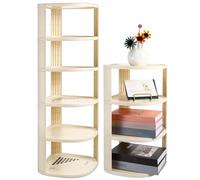 MUCKLILY Zapatero Esquinero de Plástico 9 Niveles 138X28 CM Estante Organizador para Zapatos y Accesorios Soporte Vertical Delgado para Entrada y Hogar Ahorro de Espacio