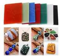 MUCOFEI 21 hojas de vidrio de ojo de diana para horno de microondas, vidrio fusionado, accesorios para hacer joyas