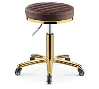 MUCSAH Taburetes, Taburetes de Belleza, Taburetes Giratorios Cómodos Sobre Ruedas, Taburete de Metal Hidráulico de Servicio Pesado con Varilla para Salón, Masaje, Clínica, Bar, Oficio/I