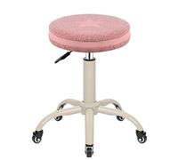 MUCSAH Taburetes, Taburetes Giratorios Ajustables Taburetes de Belleza con Cojín de Terciopelo, Taburete Giratorio en Ruedas con Varilla para Salón, Masaje, Clínica, Bar, Consultorio/Gramo