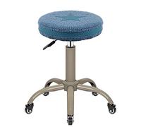 MUCSAH Taburetes, Taburetes Giratorios Ajustables Taburetes de Belleza con Cojín de Terciopelo, Taburete Giratorio en Ruedas con Varilla para Salón, Masaje, Clínica, Bar, Consultorio/B