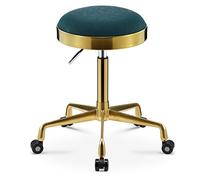 MUCSAH Taburetes, Taburetes Rodantes Sobre Ruedas, Altura Taburete Giratorio Ajustable Taburete Deluquería Taburete de Belleza con Barra de Silla para Cocina, Salón, Bar, Oficina, Masaje, Clínica/F
