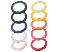Mucshim 10 rollos de cinta adhesiva autoclave, cinta de esterilización, 0,24 de , 216,5 de longitud, cinta de identificación de instrumentos, 10 colores, fácil instalación, fácil de usar