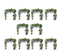 Mucshim 10 unidades de vid artificial Wisteria Vine, guirnalda de flores de mimbre viñedo, flores colgantes para ceremonia al aire libre, color