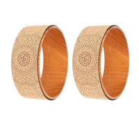 Mucshim 2 ruedas de yoga traseras para yoga, rollo de corcho, para estirar la flexibilidad, flexibilidad, profundizar la postura y flexibilidad