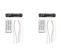 Mucshim 2 x Bluetooth 5.0 Mp3 decodificador placa DC 5 V 12 V Auto FM módulo inalámbrico apoyo Tf USB Aux para coche teléfono