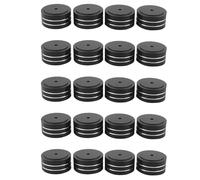Mucshim 20 unidades de 40 x 20 mm de aluminio HiFi AMP altavoces aislantes tocadiscos pies almohadilla (negro)