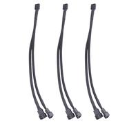 Mucshim 3 cables divisores PWM para ventiladores de 2 vías, en Y, cable de alimentación 1 a 2 para PC placa base, ventilador de CPU de ordenador